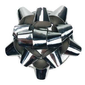 SILVER GLITZ UNIQUE RIBBON HAND BAG PURSE NEW